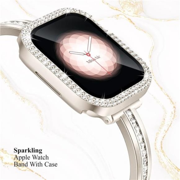 NEW Slim Bling Diamond Apple Watch Band with Case main image 7